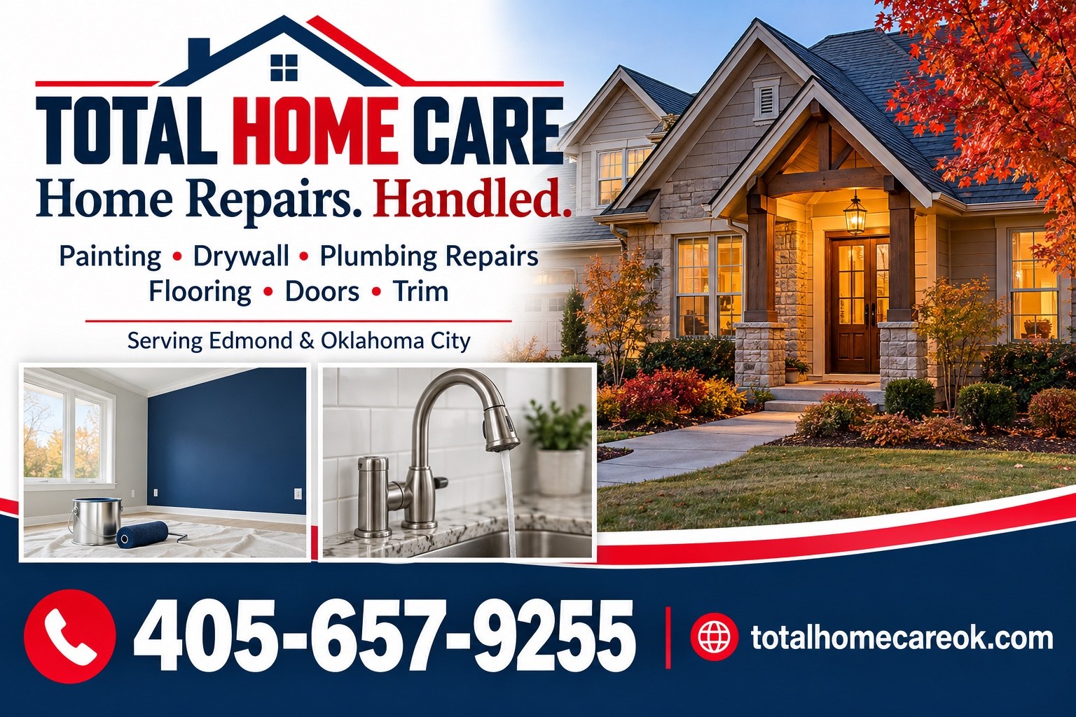 Total Home Care home repair services advertisement for Edmond and Oklahoma City