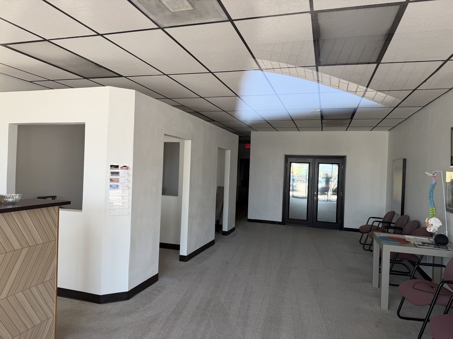 Commercial interior and reception finish project.