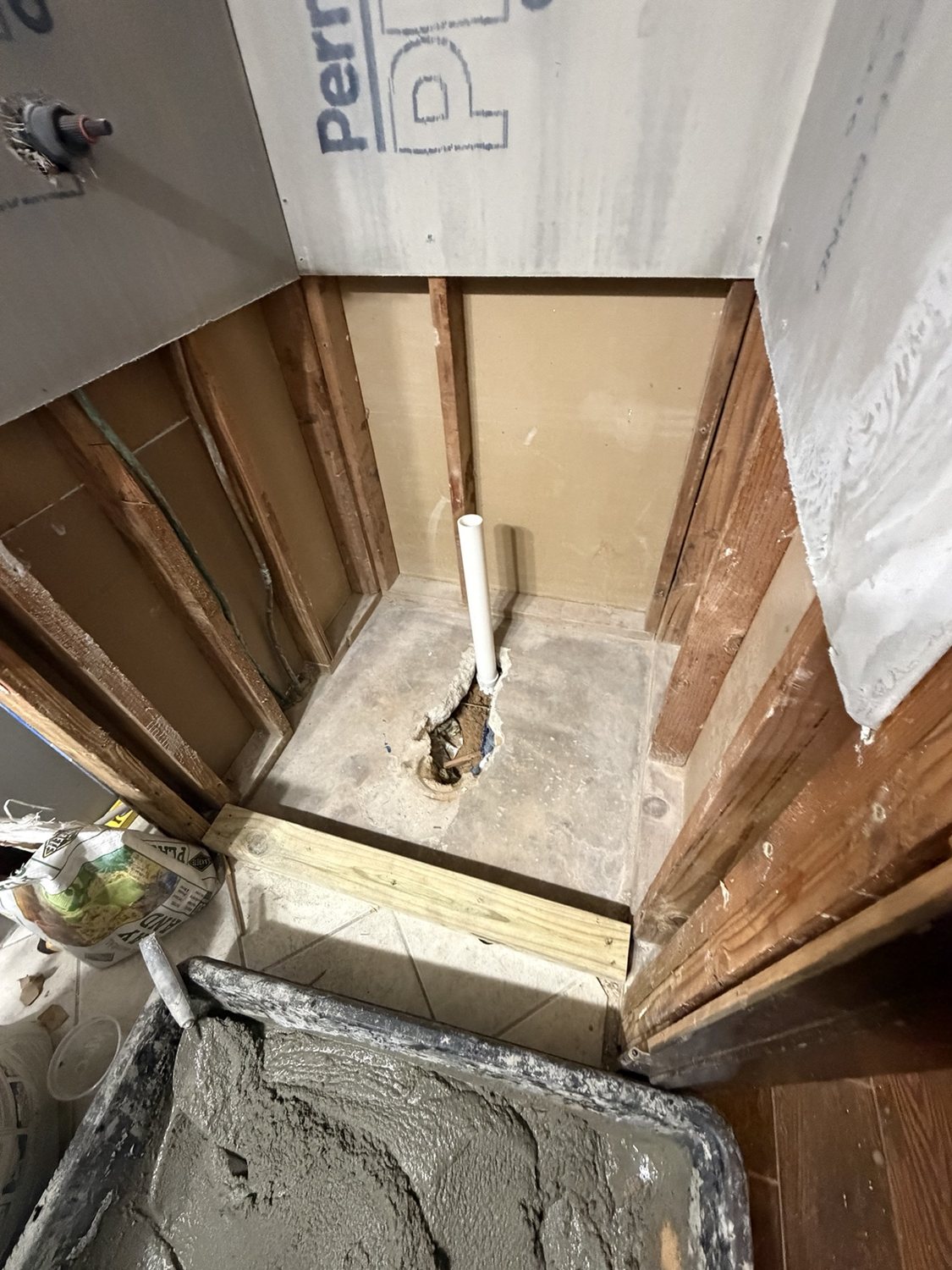 Drain preparation - real Total Home Care project photo